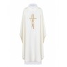 Alpha Omega gesticktes Messgewand - ecru (H6)