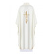 Alpha Omega gesticktes Messgewand - ecru (H6)