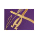 Alpha Omega gesticktes Messgewand - violett (H6)