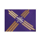 Messgewand gesticktes Kreuz mit IHS-Symbol - violett (H7)