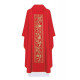 Messgewand, bestickt mit dem Symbol des eucharistischen Kelches - rot (H12)