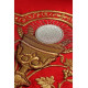 Messgewand, bestickt mit dem Symbol des eucharistischen Kelches - rot (H12)