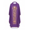 Messgewand, bestickt mit dem Symbol des eucharistischen Kelches - violett (H12)