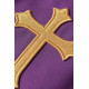 Messgewand mit gesticktem IHS-Traubensymbol - violett (H13)