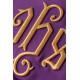 Messgewand mit gesticktem IHS-Traubensymbol - violett (H13)
