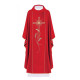 Gesticktes Messgewand Kreuz mit IHS-Symbol - rot (H14)