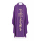 Alpha und Omega gesticktes Messgewand - lila (H15)