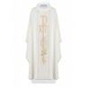 Alpha und Omega gesticktes Messgewand - ecru (H15)