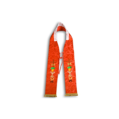 Bestickte Priesterstola - rot (11)