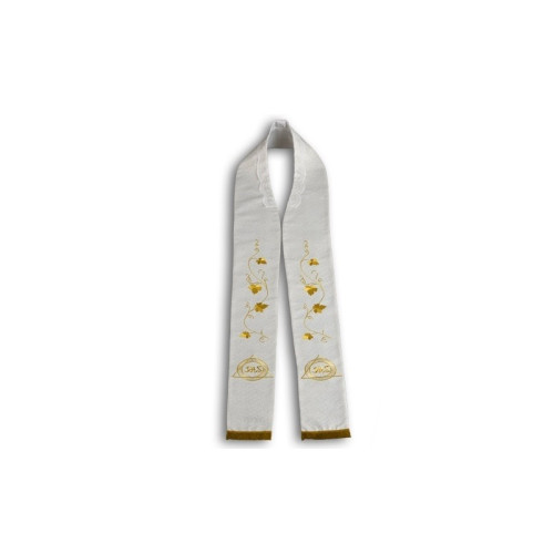 Priesterstola mit IHS - cremefarben