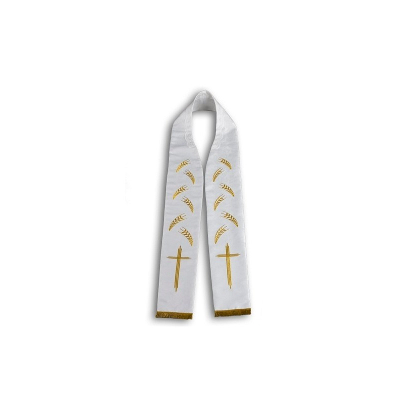 Priesterstola Kreuz und Ohren - gestickt (22)