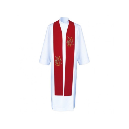 Alpha und Omega Priesterstola - gestickt (4)