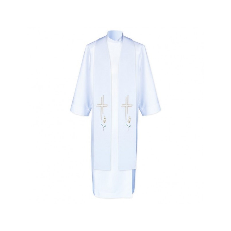 Priesterstola Kreuz und Ohren - gestickt (5)
