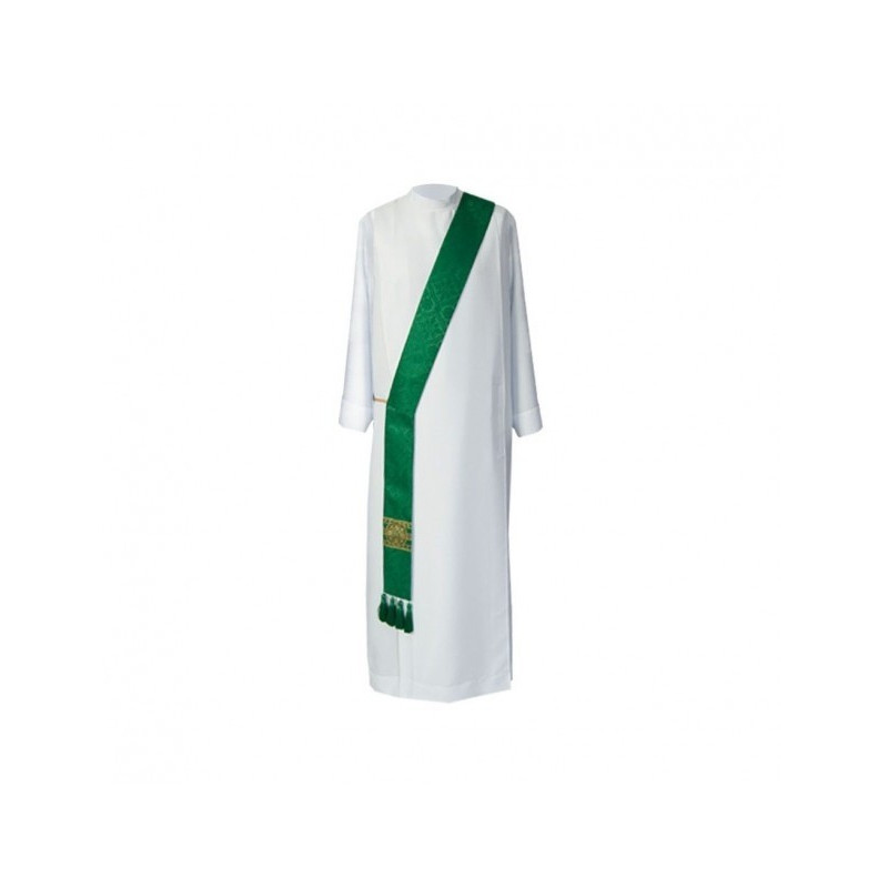 Grüne Diakonstola - Jacquard