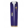 Bestickte lila Stola - Advent (Adventsstola)