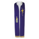 Bestickte lila Stola - Advent (Adventsstola)