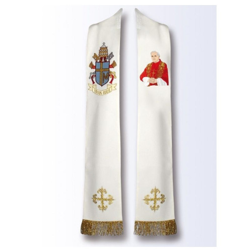 Stola mit dem Bildnis des Heiligen Johannes Paul II (B)