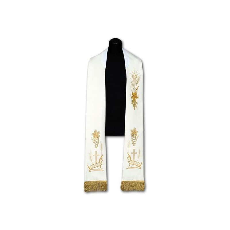 Bestickte Priesterstola mit IHS (95)
