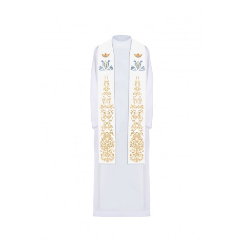 Bestickte Marianische Stola - ecru (56)