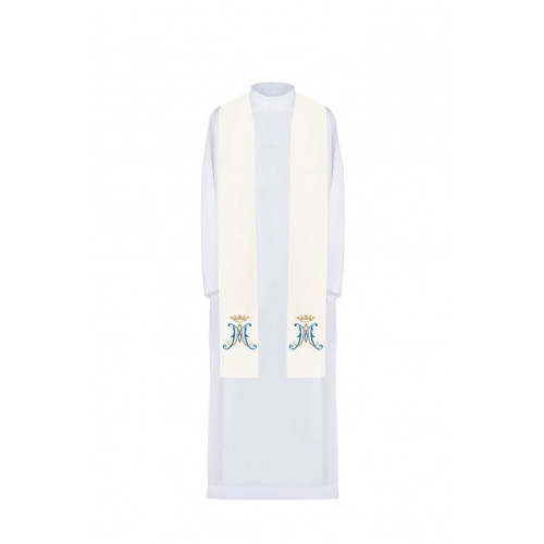 Bestickte Stola Marian - ecru (61)