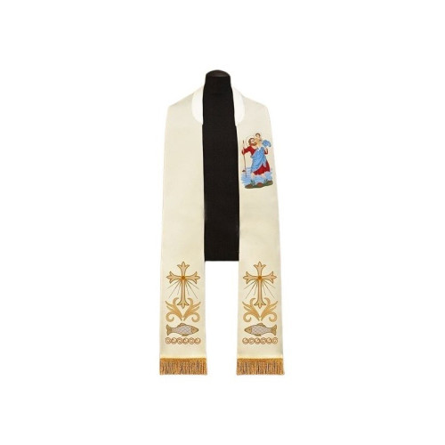 Bestickte Stola mit St. Christopherus