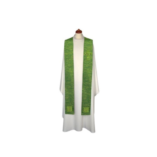 Bestickte Stola, verziert mit Steinen - liturgische Farben (6)