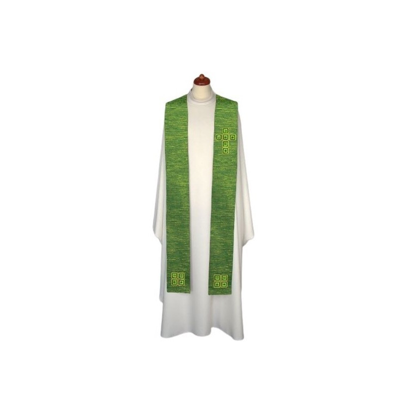 Bestickte Stola, verziert mit Steinen - liturgische Farben (6)