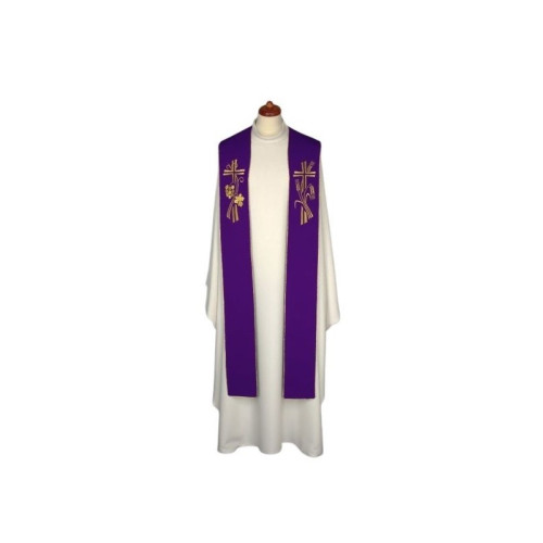 Gestickte Stola für die Konzelebration - liturgische Farben (7)