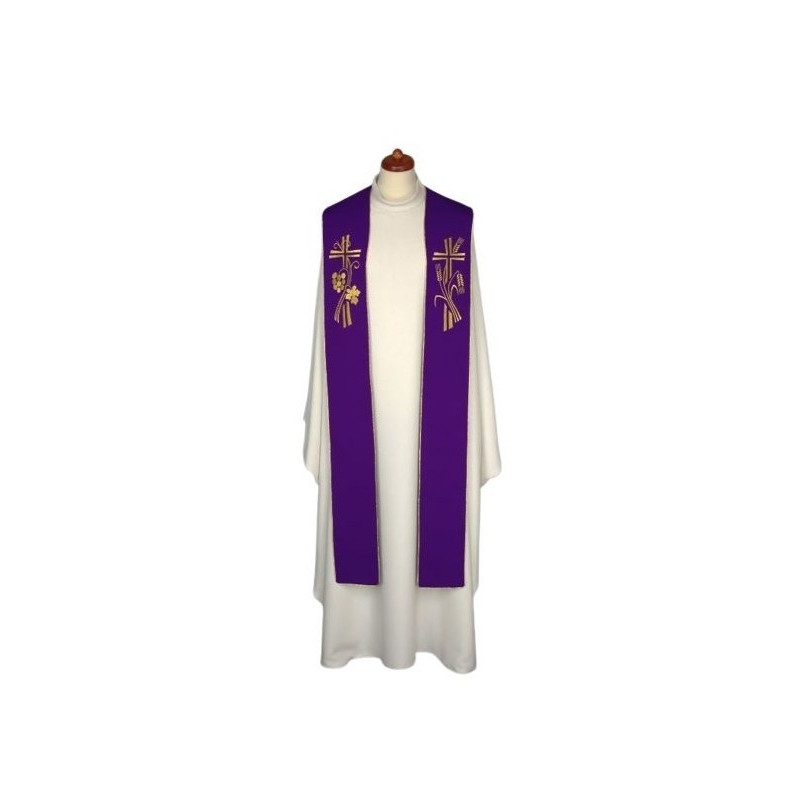 Gestickte Stola für die Konzelebration - liturgische Farben (7)