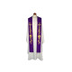 Bestickte Stola - liturgische Farben, reiche Stickerei (12)