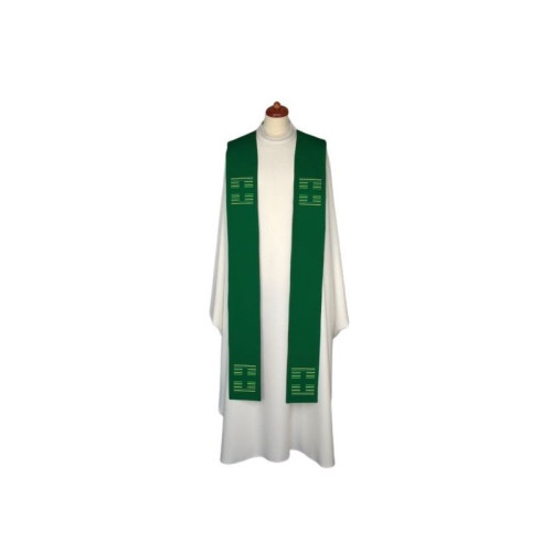 Gestickte Stola - liturgische Farben, Kreuze Stickerei (13)