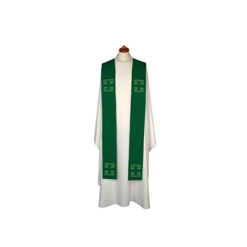 Gestickte Stola - liturgische Farben, Kreuze Stickerei (13)
