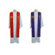 Doppelseitige Priesterstola rot und lila IHS