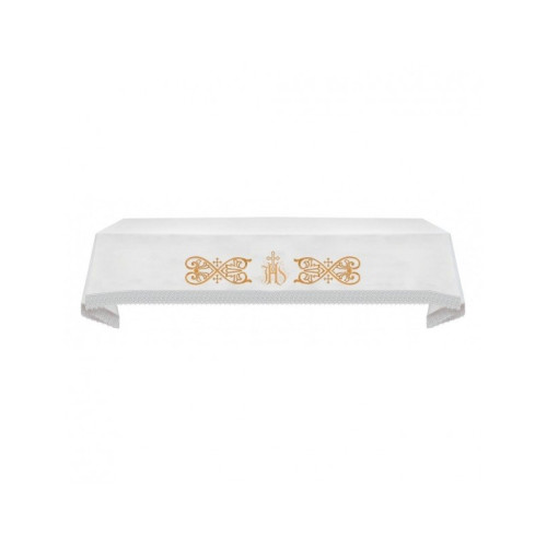 Altartuch gestickt IHS + Guipure (21)