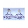 Gesticktes Altartuch - IHS-Kreuz (64)