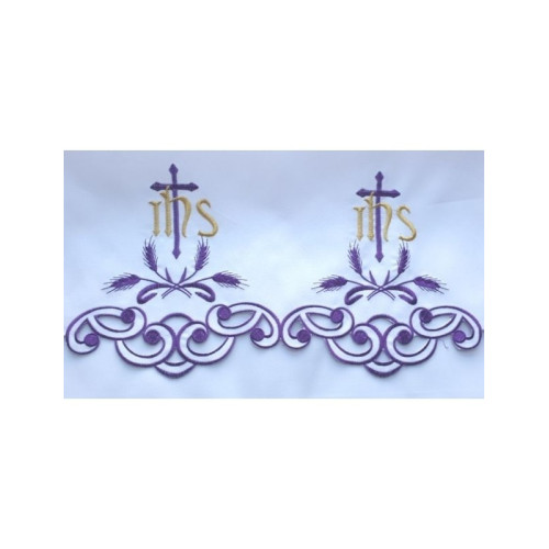 Gesticktes Altartuch - IHS-Kreuz (64)
