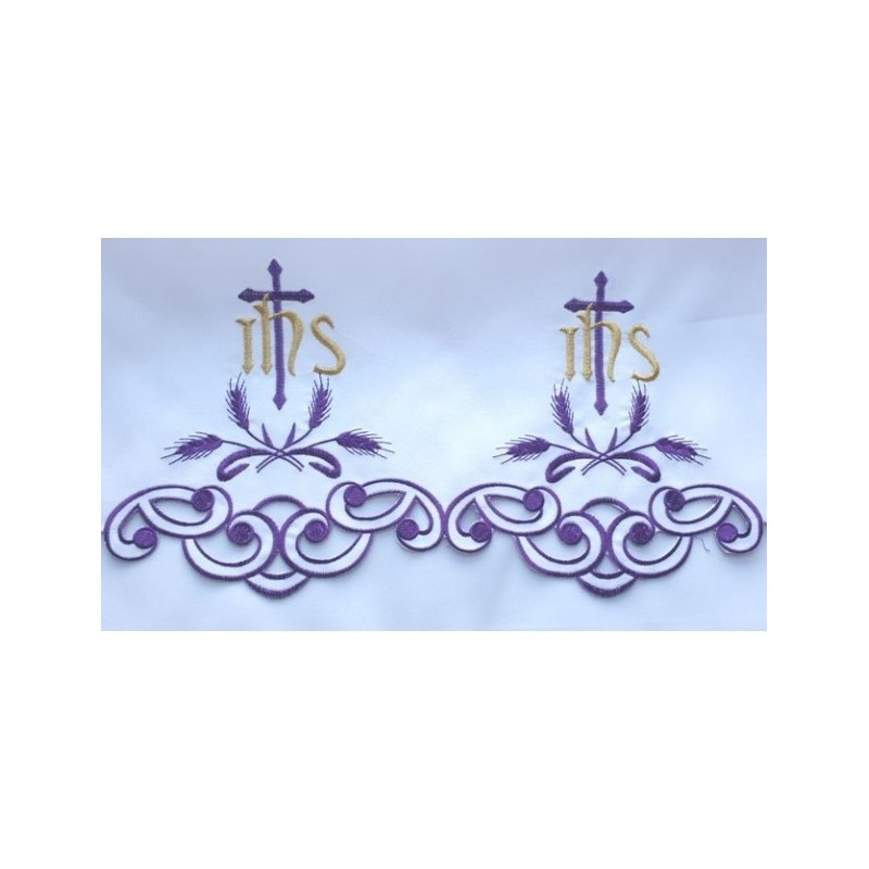Gesticktes Altartuch - IHS-Kreuz (64)