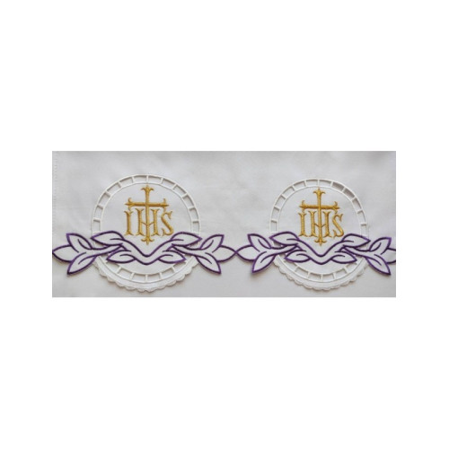 Besticktes Altartuch - IHS-Kreuz (71)