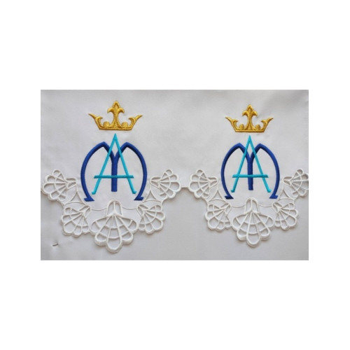 Gesticktes Altartuch - Marianisches Muster (98)