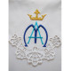 Gesticktes Altartuch - Marianisches Muster (98)