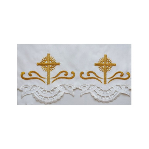 Gesticktes Altartuch - eucharistisches Muster (107)