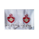Besticktes Altartuch - IHS Herz-Muster (147)