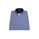 Klerikerhemd slim - navy-blaues Gitter