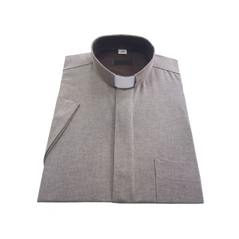 Hemd für Geistliche - beige 70% Baumwolle