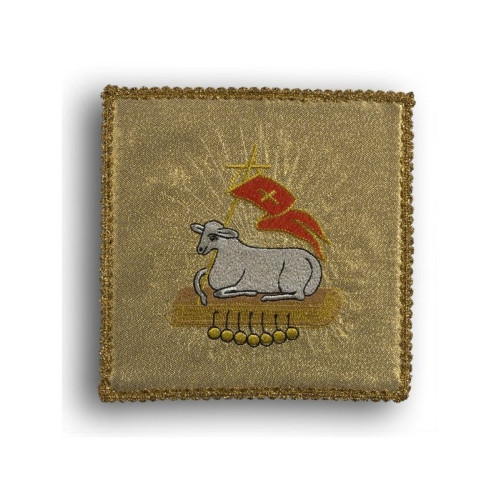 Goldbesticktes Kelchtuch - Opferlamm