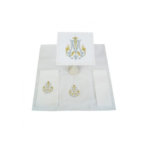 Kelchleinen-Set Marianisches Muster - 100% Baumwolle (8)