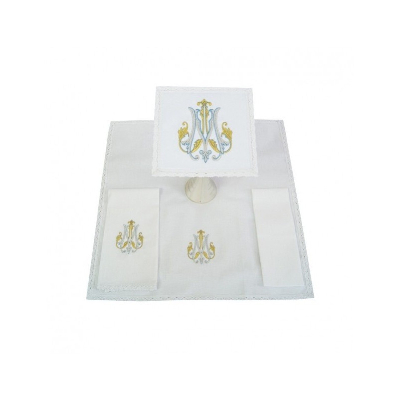 Kelchleinen-Set Marianisches Muster - 100% Baumwolle (8)