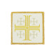 Weißes besticktes Kelchtuch - Jerusalemkreuz