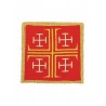 Rotes gesticktes Kelchtuch - Jerusalemkreuz