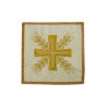 Ecru besticktes Kelchbahrtuch - Kreuz und Ohren